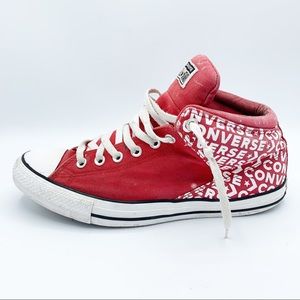 Converse High Street Hi Enamel Red White High Top Canvas Sneaker Shoe Size 11